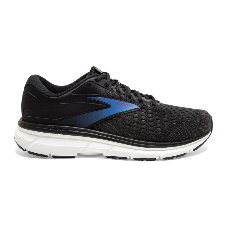 Brooks Dyad 11 Road Running Shoes - Men's - Black/Ebony/grey Charcoal/Blue (75130-FCMG)